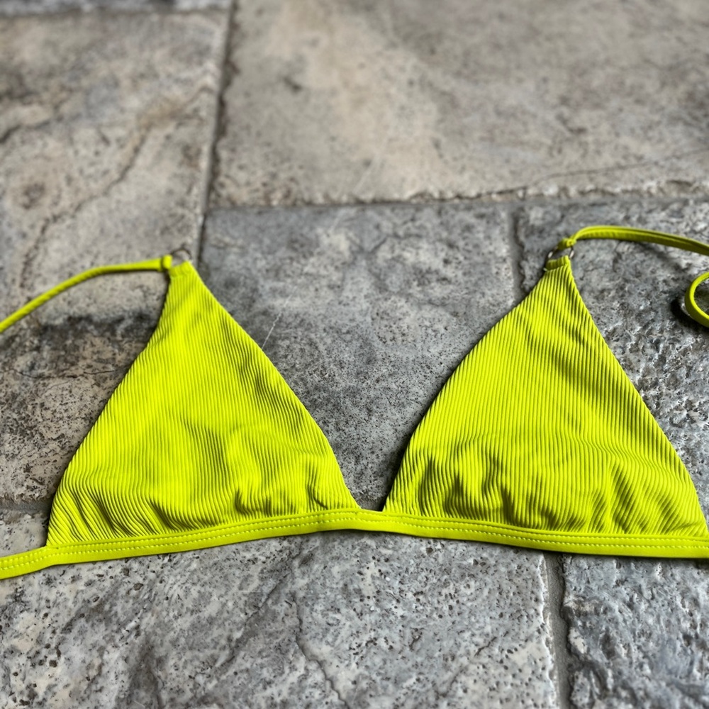 3 for $20!!!! Summerful Tulum Vibrant Yellow Triangle Bikini Top L